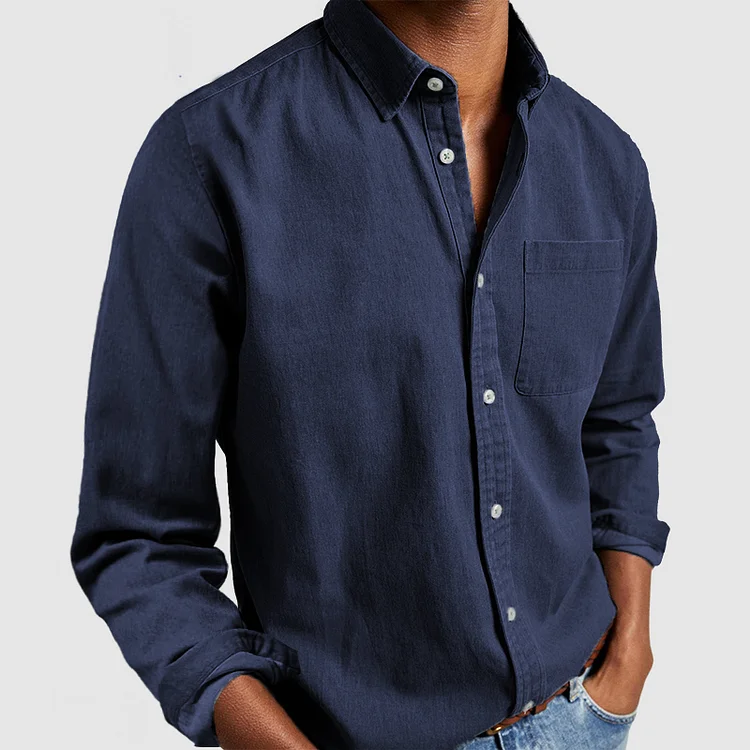 Austin | Casual Shirt Dark Blue Blouse