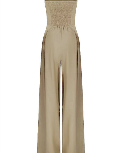 Backless Tube Top Wide-Leg Jumpsuit Jumpsuits