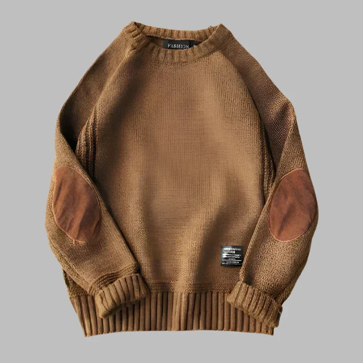 Classic Knit Sweater For Men Premium Warm Comfort Everyday Brown Sweaters