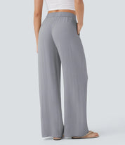 Elegant Linen Wide‑Leg Pants Women Pants