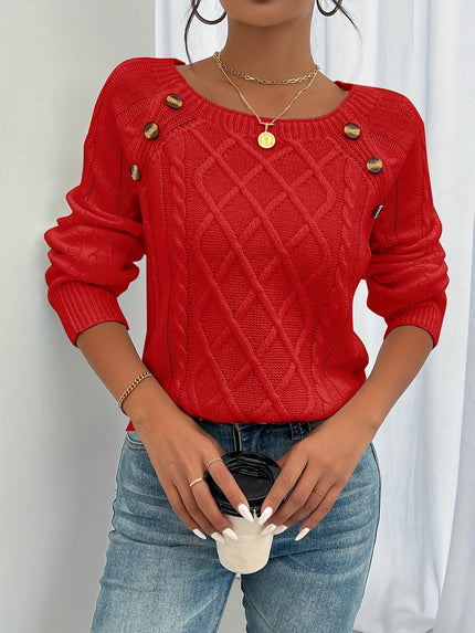 Jaimy | Classic Cashmere Sweater Red