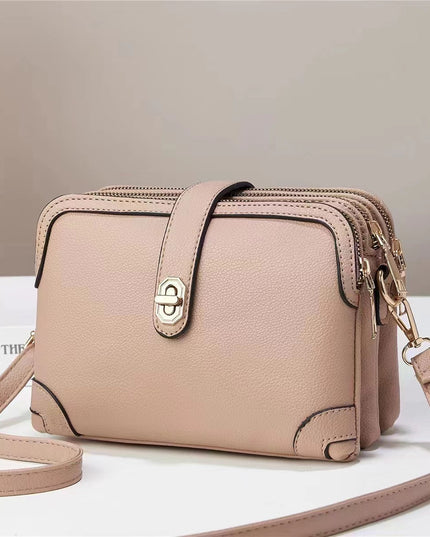 Elegant Multi-Layer Soft Leather Handbag Leather Bag