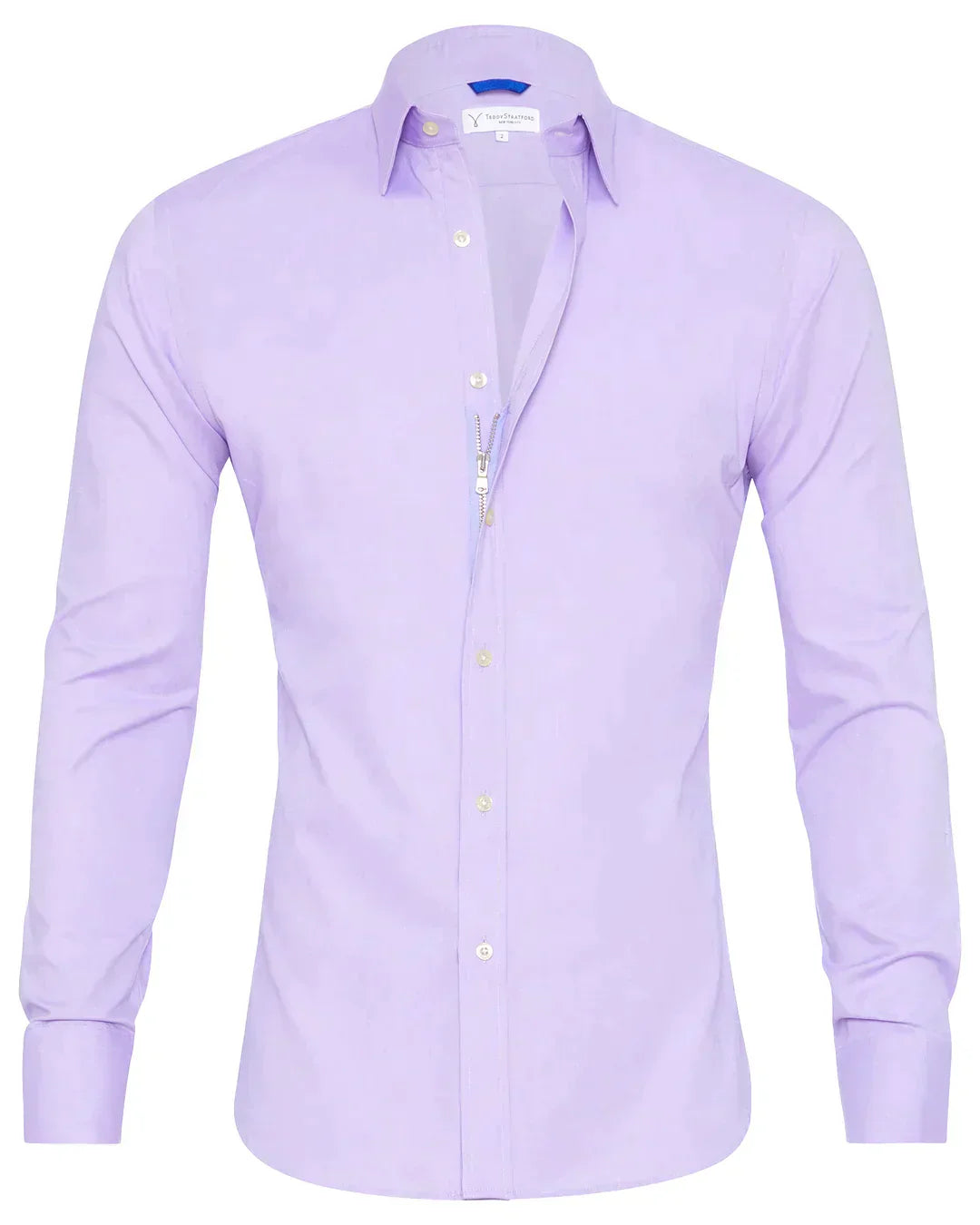 Men's Elite Stretch Zip-Up Shirt lavender Men Shirts