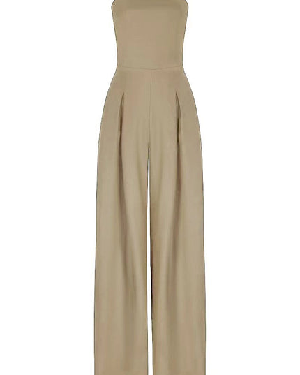 Backless Tube Top Wide-Leg Jumpsuit Jumpsuits