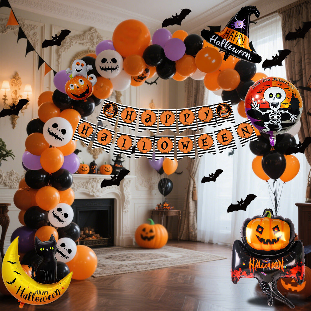 Halloween Flag & Balloon Combo Set Halloween Decorations