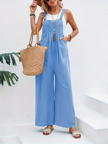 Olive | Sleeveless Jumpsuit Light blue Jumpsuits