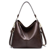 Zipper Bucket Messenger Bag Coffee One Size (34 cm (W) × 30 cm (H) × 13 cm (D) Bag