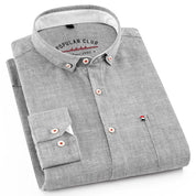 Timeless Button-Up Shirt for All-Day Comfort Grey Men Shirts