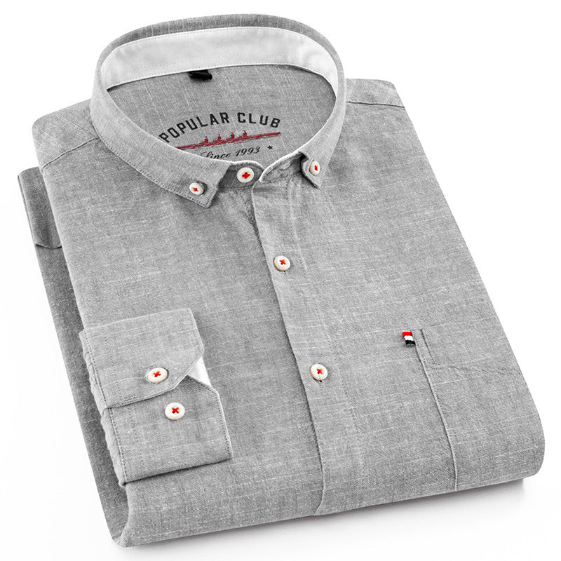 Timeless Button-Up Shirt for All-Day Comfort Grey Men Shirts