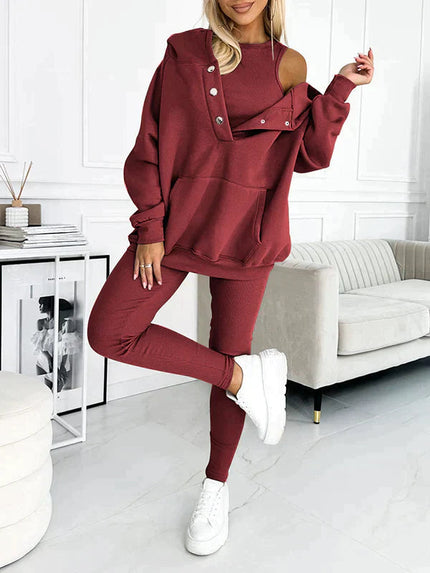 Josie | Cozy Lounge 3-piece Set Red