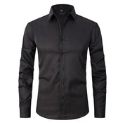 Henry | Stretch Shirt Black Shirts & Tops