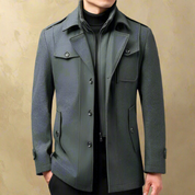 Massimo Adriano Trench Coat Dark Grey GL Coat