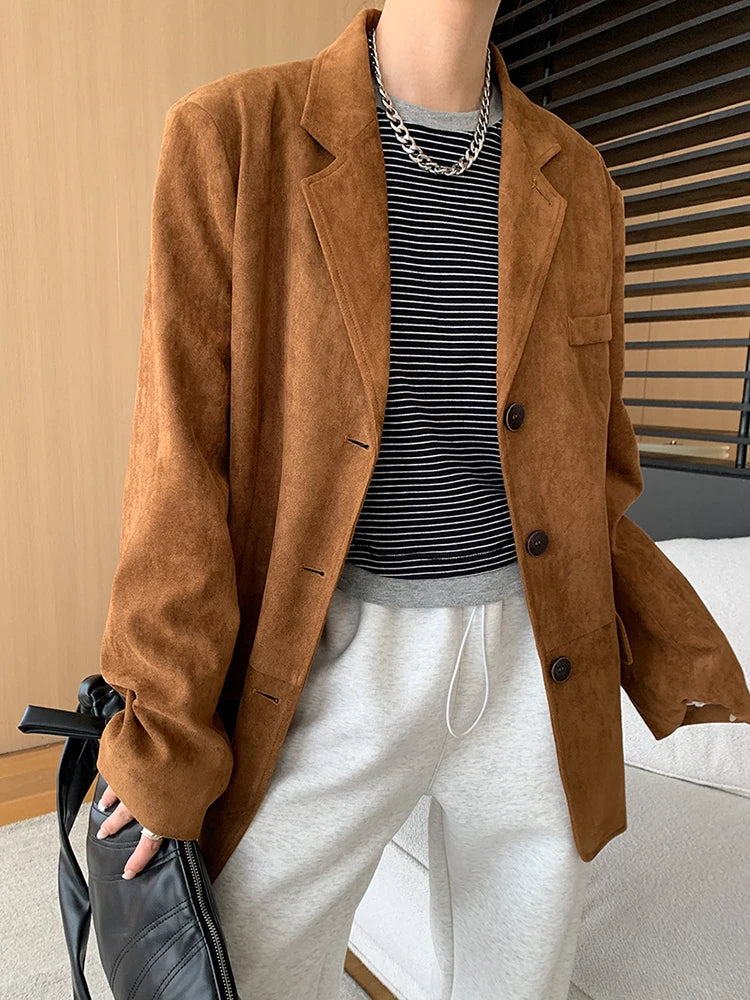 Women Vintage Suede Jackets Jacket