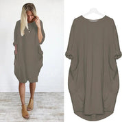 Luna - Comfortable and cute dress Deep kaki Dress