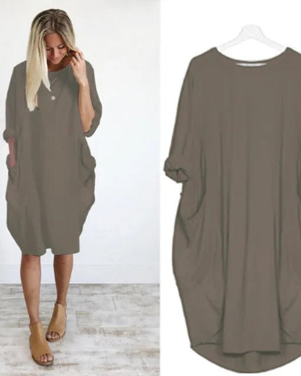Luna™ - Comfortable and cute dress Deep kaki Dress