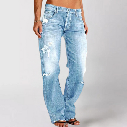 Viktoria | Loose Wide-Leg Denim Jeans Light Blue Women Pants