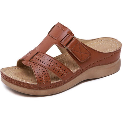 Leather Orthopedic Sandals Brown Orthopedic Sandals