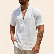Luxury Linen Summer Shirt White Men Shirts