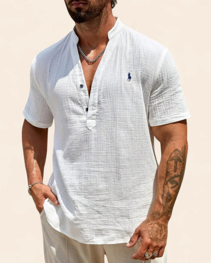 Luxury Linen Summer Shirt White Men Shirts