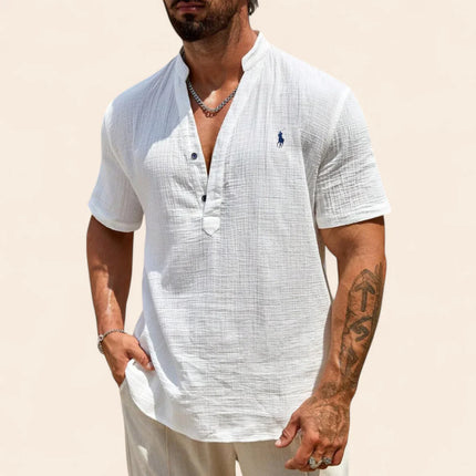 Luxury Linen Summer Shirt White Men Shirts