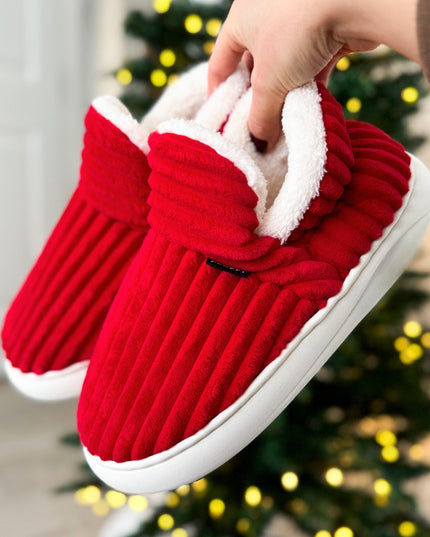 The Original Cozy Fuzzy Slippers Red Slippers