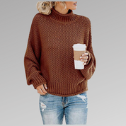 Lea - Lovely Knitted Sweater Brown Pullover/Sweater