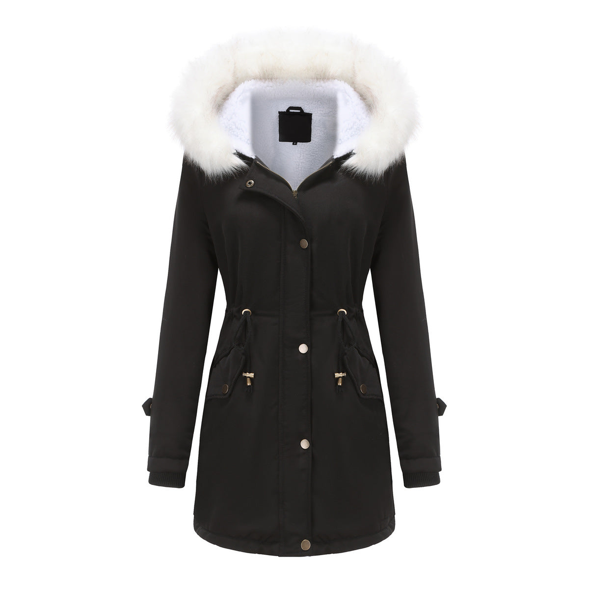 Women's Premium Winter Parka Coat Black Winter Parka Coat