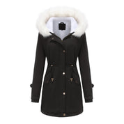 Women's Premium Winter Parka Coat Black Winter Parka Coat