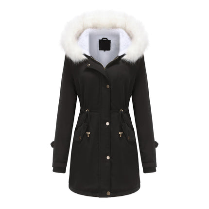 Women's Premium Winter Parka Coat Black Winter Parka Coat