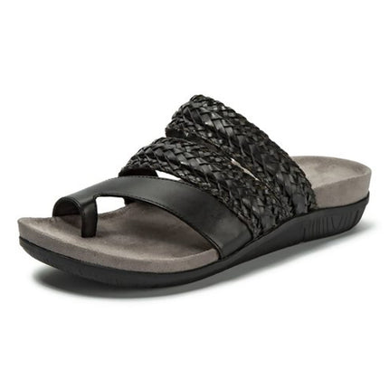 Women's Orthopedic Braided Summer Sandals Black Orthopedic Sandals