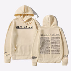 100 Reasons To Stay Alive Hoodie Cream