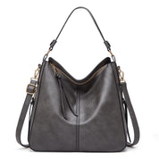 Zipper Bucket Messenger Bag Dark Grey One Size (34 cm (W) × 30 cm (H) × 13 cm (D) Bag