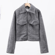 Zoe | Turndown City Chic Jacket Gray