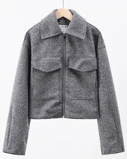 Zoe | Turndown City Chic Jacket Gray