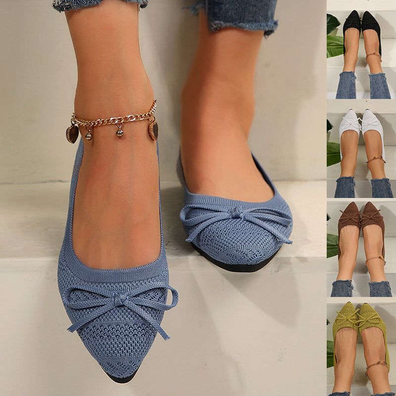 Bow Knitted Loafers Loafers