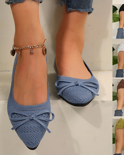 Bow Knitted Loafers Loafers