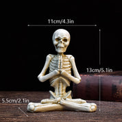 Cool Skeleton Meditation Pose Decor White D Halloween Decorations