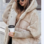Women’s Faux Fur Patchwork Winter Coat Apricot Summer accessories