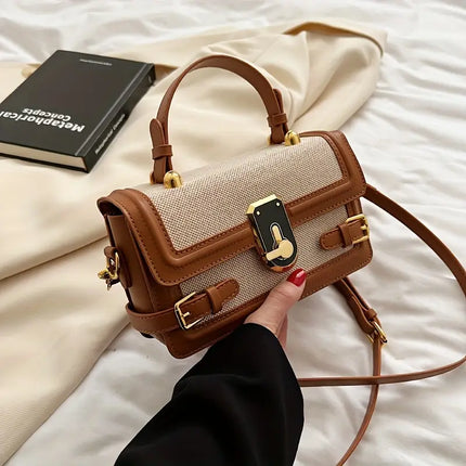 Zoe | Retro Vintage Flap Handbag Brown Handbag