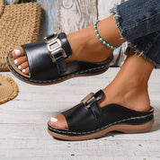 Kathryn Comfy Buckle Sandals - Style & Ease Sandals