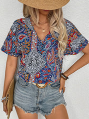 Vintage Paisley Blouse Women Blouse