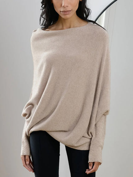 Women's Elegant Cashmere Sweater Light brown Sweater