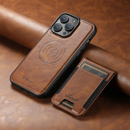 Luxury Leather Phone Case with Card Holder Brown Phone Case