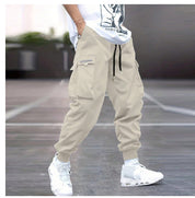Men's Multi-Pocket Cargo Joggers Beige Cargo Pants