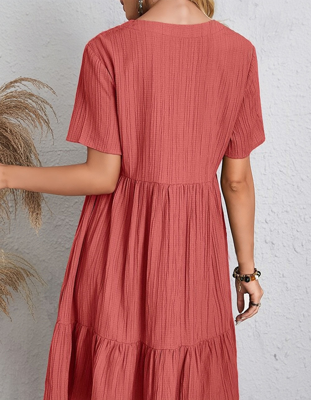 Angelina™ | V-Neck Midi A-Line Dress A-Line Dresses