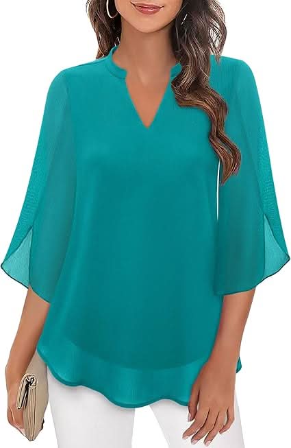 Celeste | Chic Layered Blouse Teal