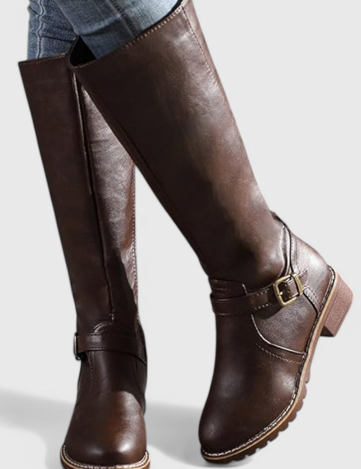 Sienna Classic Knee-High Riding Boots Coffee Boots