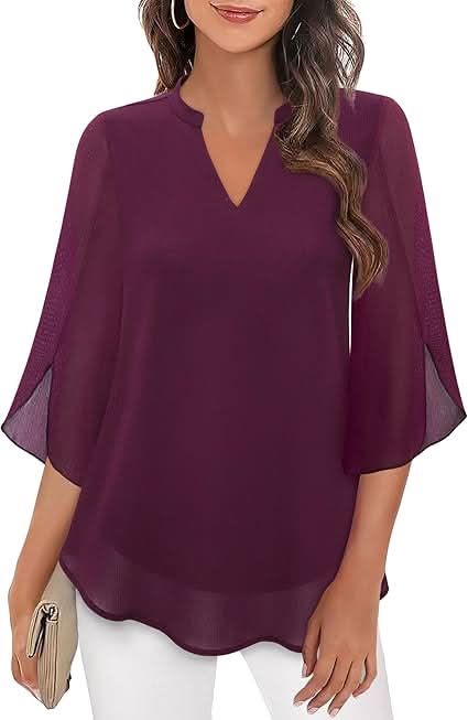Celeste | Chic Layered Blouse Burgundy
