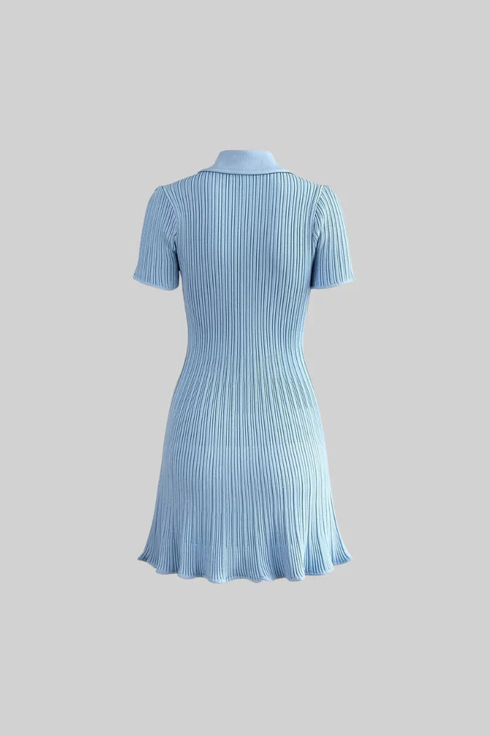 Nia™ | Baby Blue Short Sleeve Hourglass Dress Dresses