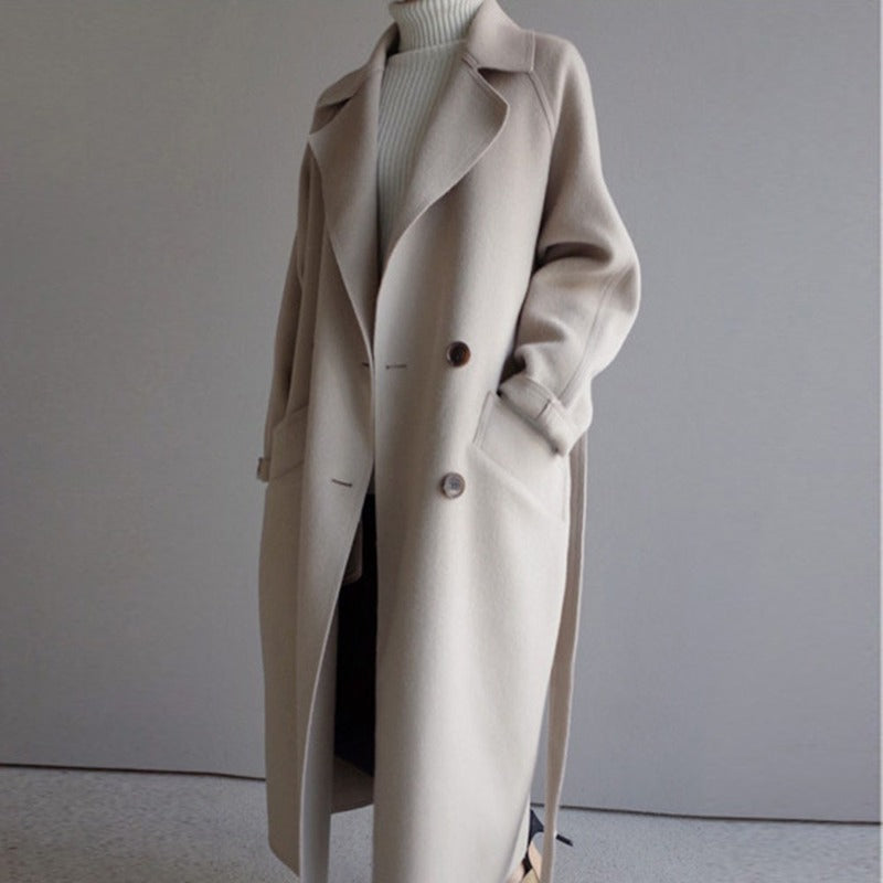 Alicia | Long Wool Coat BEIGE